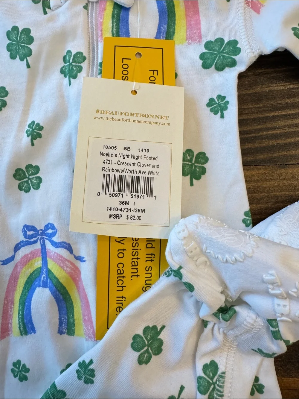 The Beaufort Bonnet Company Noelle Footie Lucky Charms